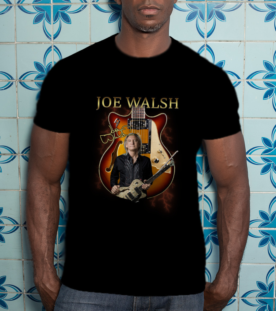 JOE WALSH Signature Guitar Art Rock Legend T-Shirt