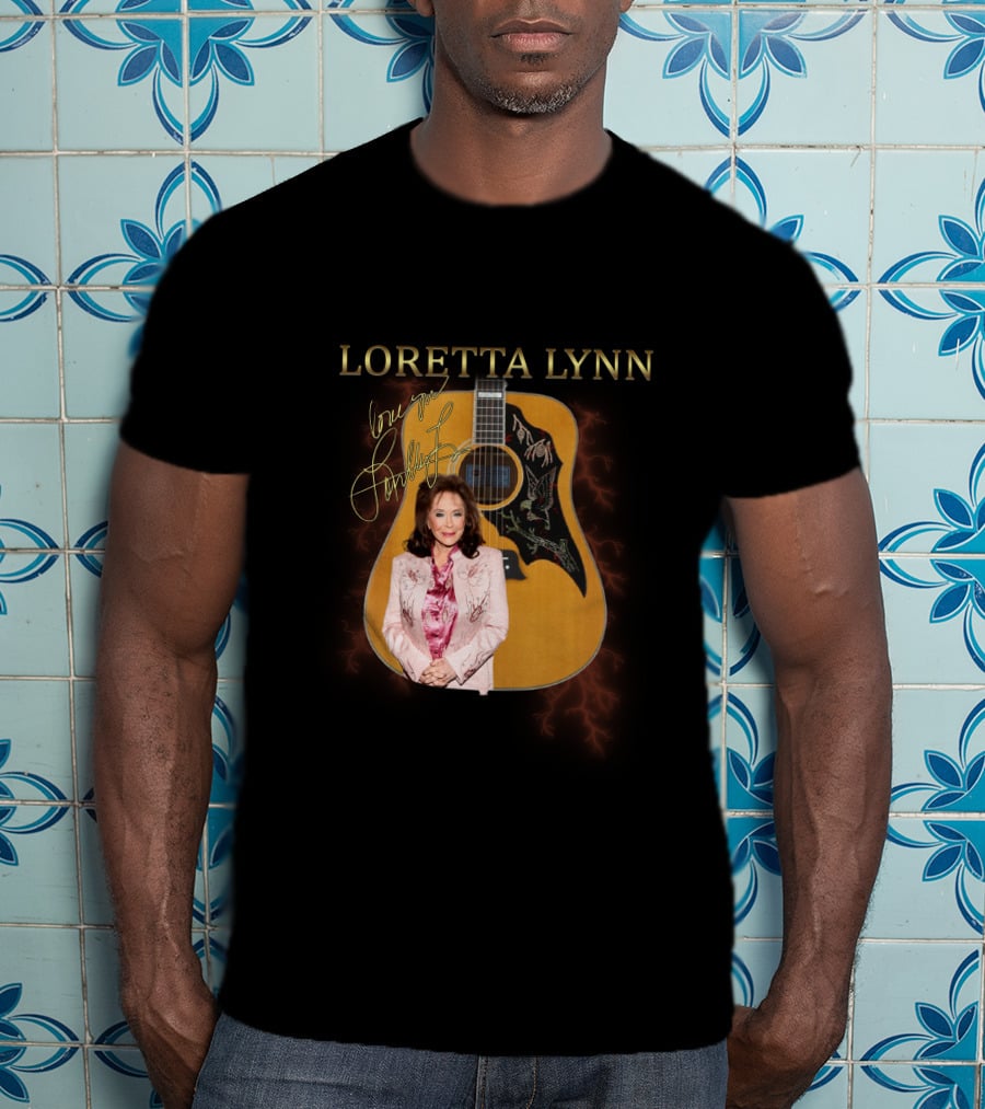 LORETTA LYNN Signature Guitar Country Music T-Shirt