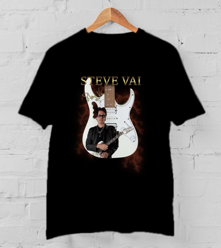 Steve Vai Signature Electric Guitar With Autograph And Image T-Shirt