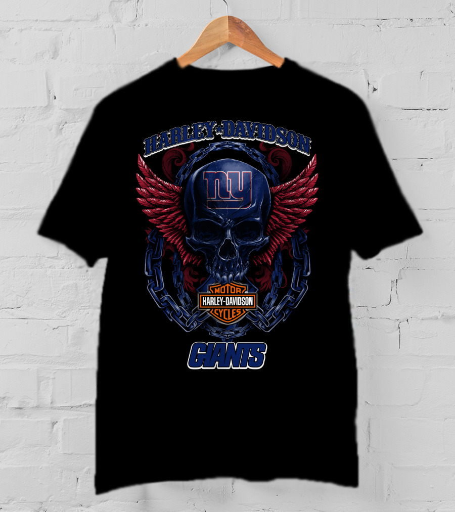 Harley Davidson Motor Cycles New York Giants T-Shirt
