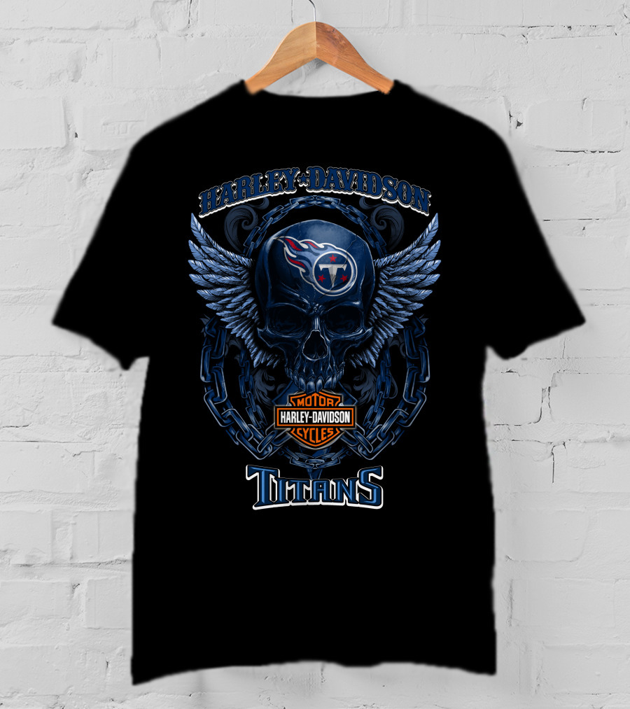 Harley Davidson Motor Cycles Tennessee Titans T-Shirt