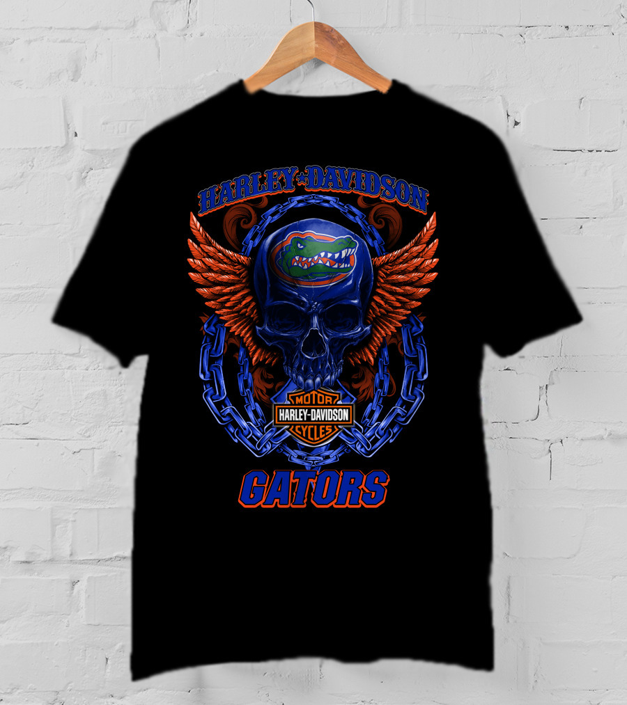 Harley Davidson Florida Gators Motor Cycles T-Shirt