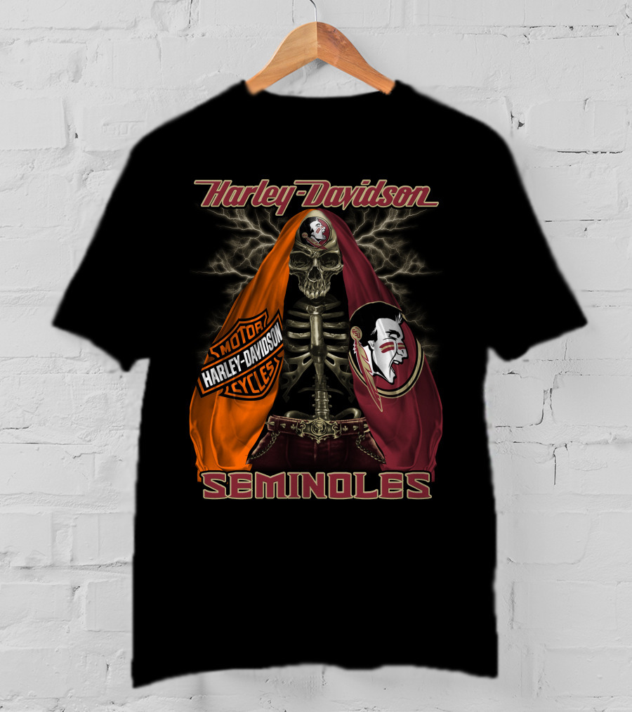 Harley Davidson Motorcycles Seminoles Florida State Hd 12-09 T-Shirt