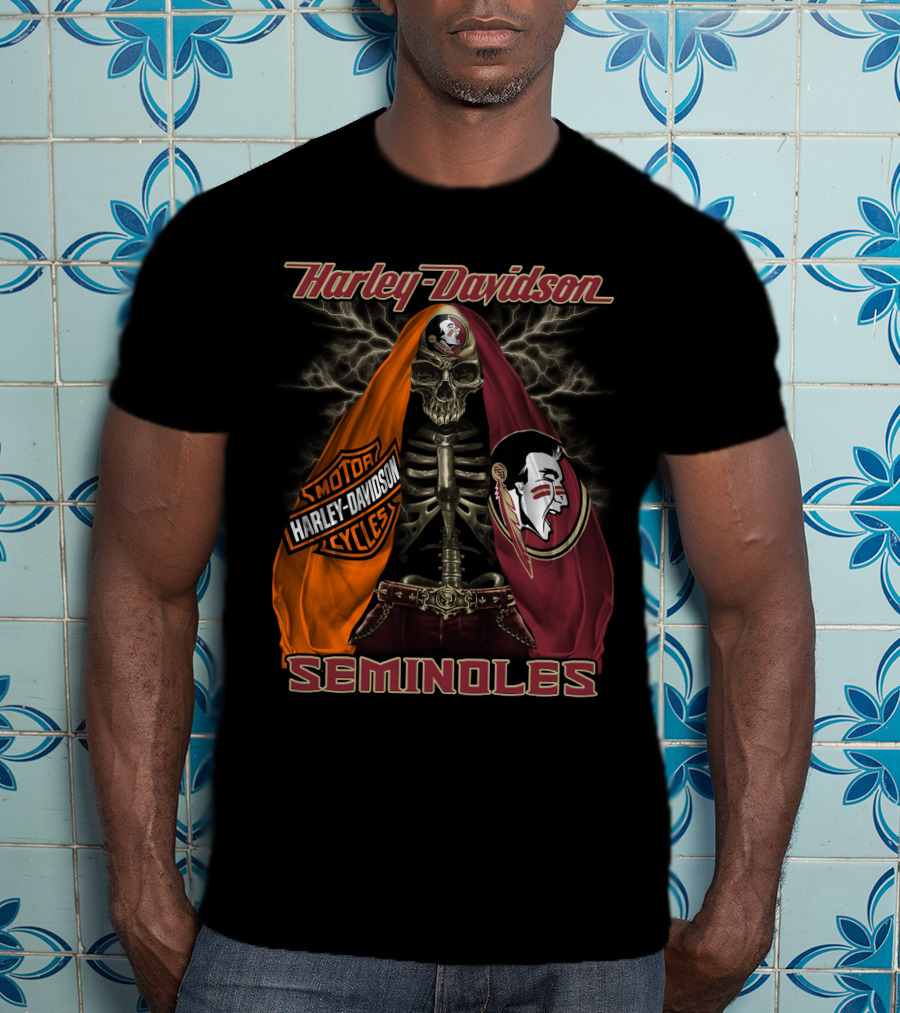 Harley Davidson Motorcycles Seminoles Florida State Hd 12-09 T-Shirt