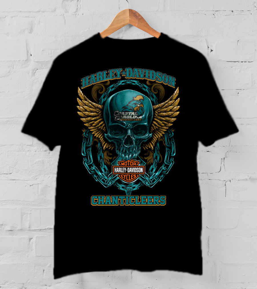 Harley Davidson Coastal Carolina Chanticleers Motorcycles T-Shirt
