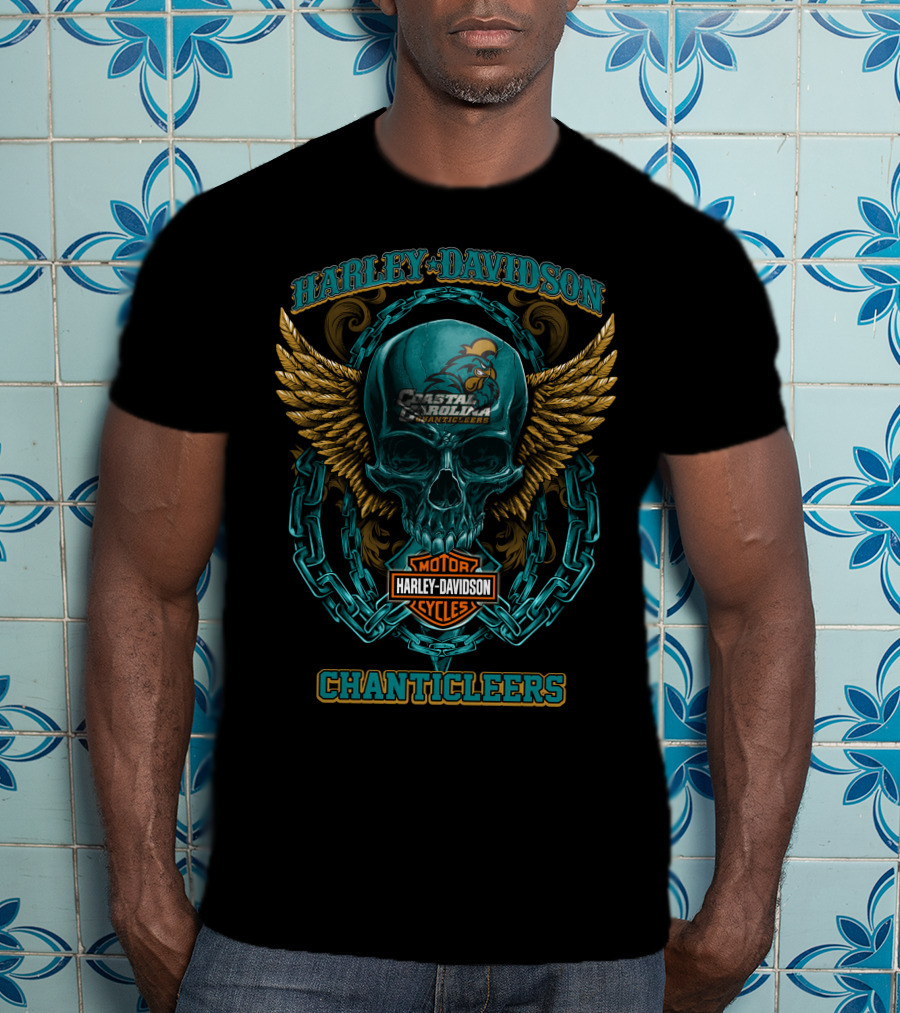 Harley Davidson Coastal Carolina Chanticleers Motorcycles T-Shirt
