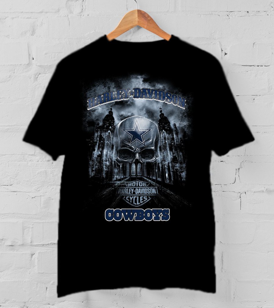 Harley Davidson Motor Cycles Dallas Cowboys Hdm1 Nfl Dvt M1Hd0415 T-Shirt