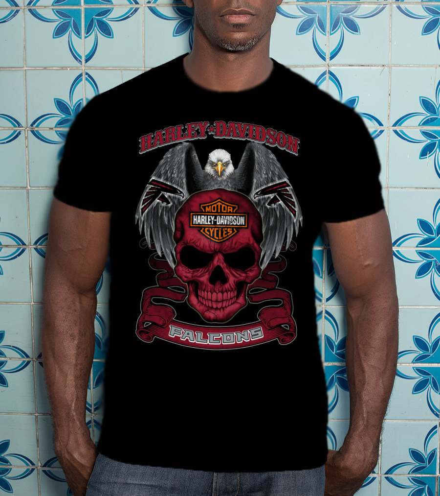 Harley Davidson Motor Cycles Eagles Falcons Atlanta Dvt-Nfl M1Htn T-Shirt