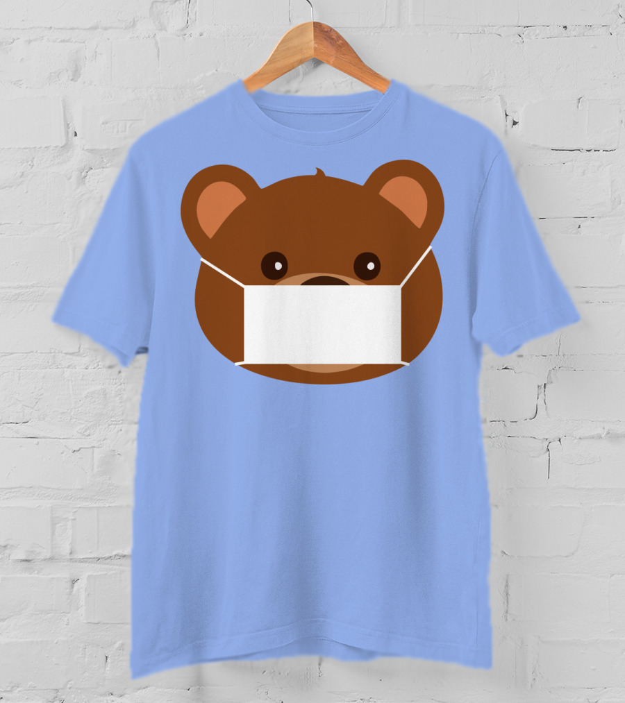 My Bear Cute Masked Teddy Face T-Shirt