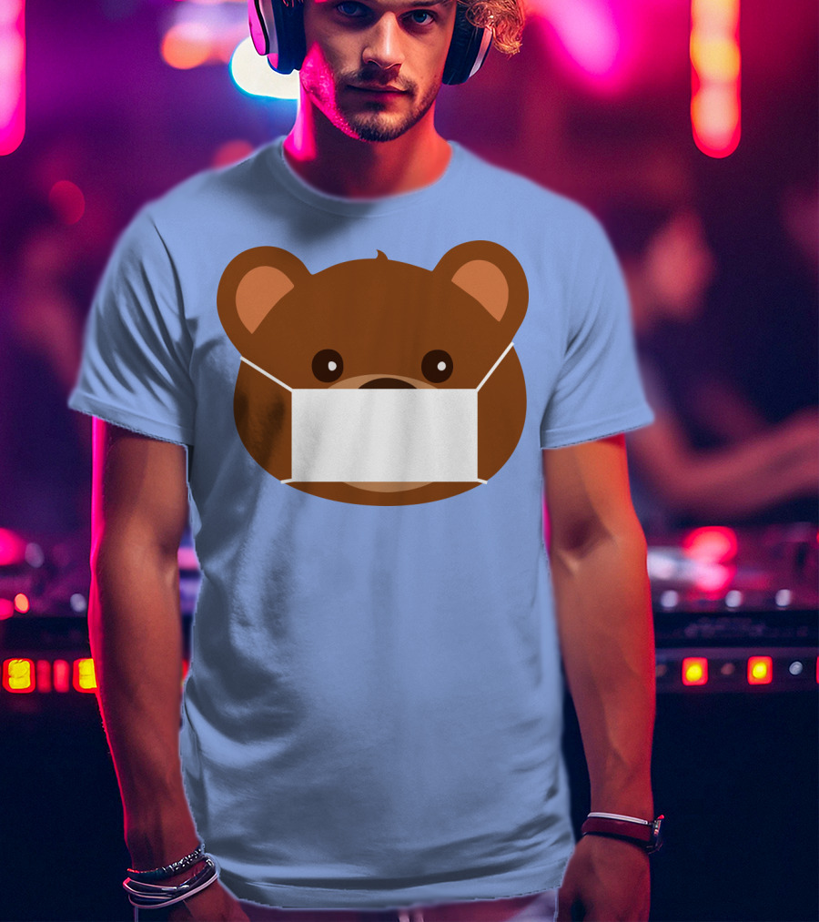 My Bear Cute Masked Teddy Face T-Shirt