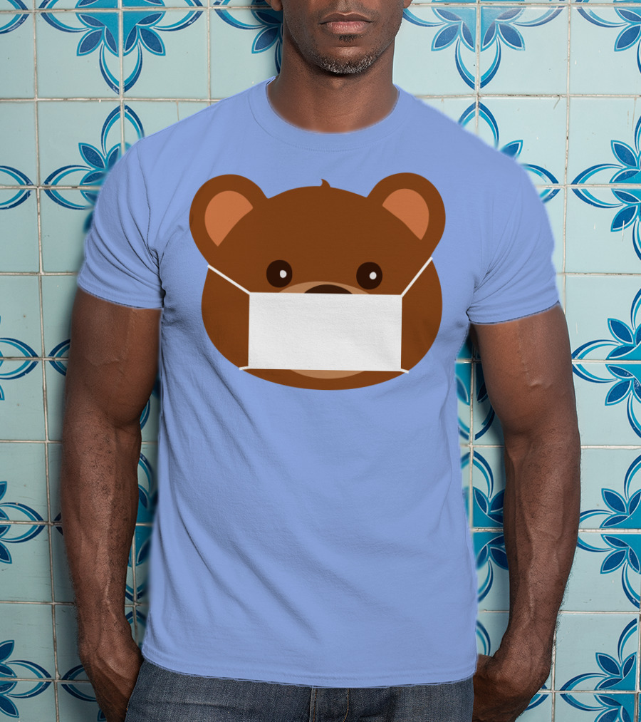 My Bear Cute Masked Teddy Face T-Shirt