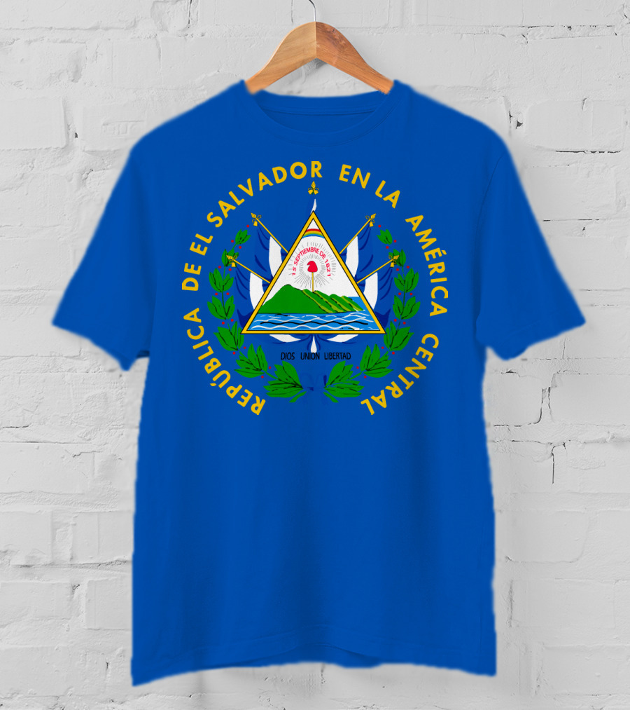 República DE El Salvador En LA América Central Dios Unión Libertad Escudo DE El Salvador T-Shirt