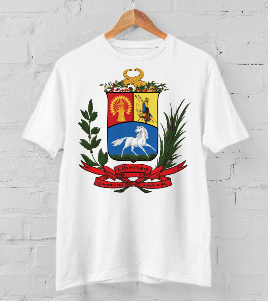 ESCUDO ANTIGUO DE VENEZUELA LIBERTAD 19 DE ABRIL DE 1810 5 DE JULIO DE 1811 T-Shirt