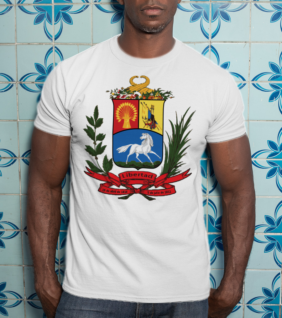 ESCUDO ANTIGUO DE VENEZUELA LIBERTAD 19 DE ABRIL DE 1810 5 DE JULIO DE 1811 T-Shirt