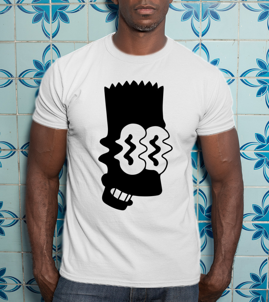 The Simpson Bart Face Wavy Eyes T-Shirt