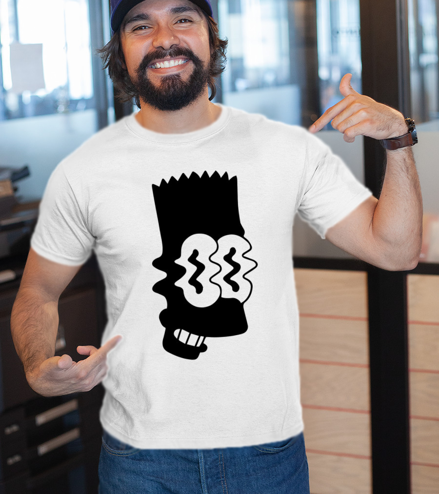 The Simpson Bart Face Wavy Eyes T-Shirt