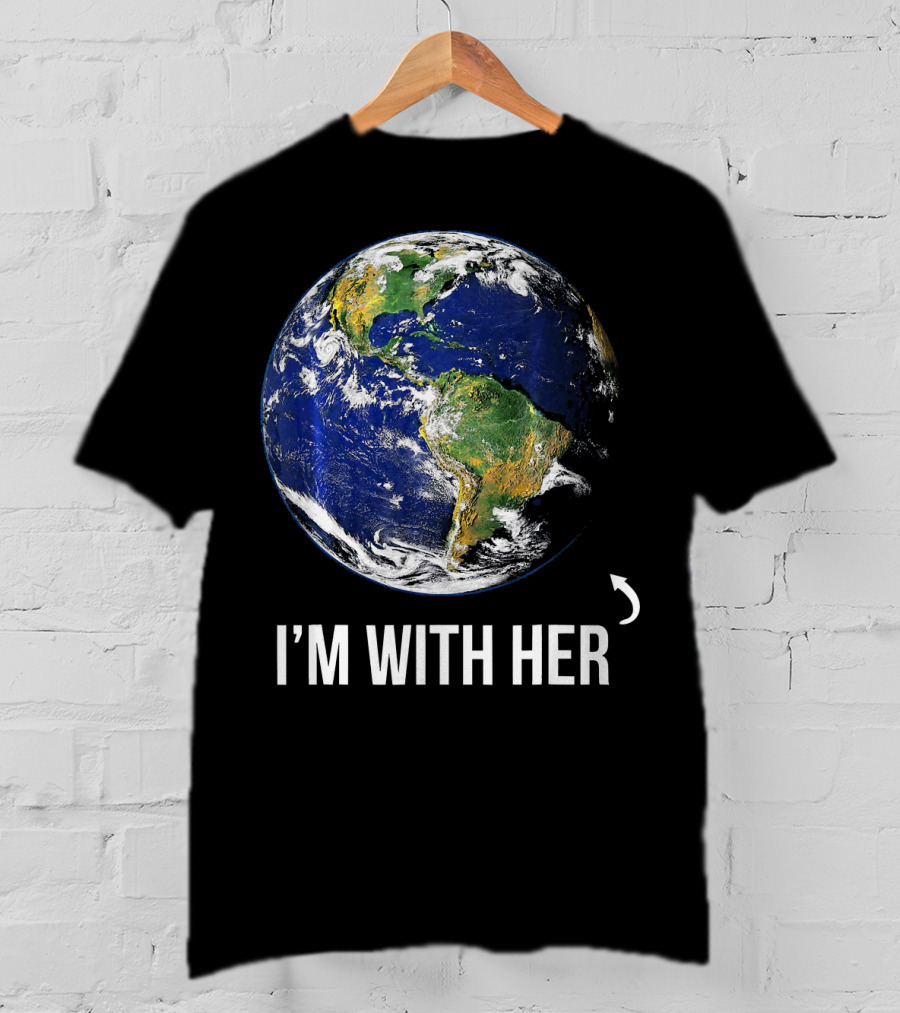 I'm With Her Earth Arrow T-Shirt
