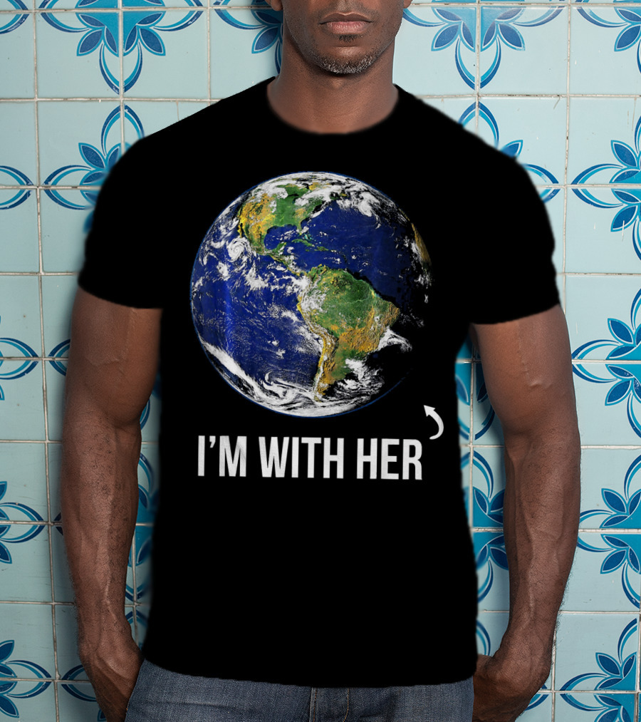 I'm With Her Earth Arrow T-Shirt