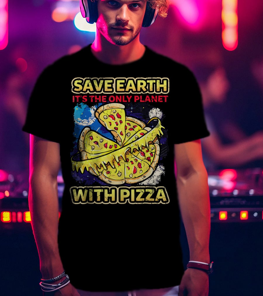 Save Earth It's The Only Planet With Pizza T-Shirt