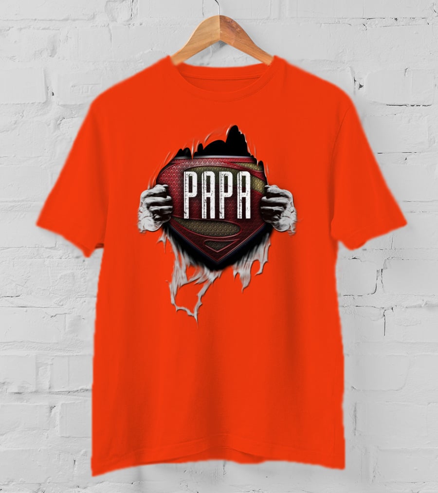 Papa Superman Logo Hero Father's Day T-Shirt