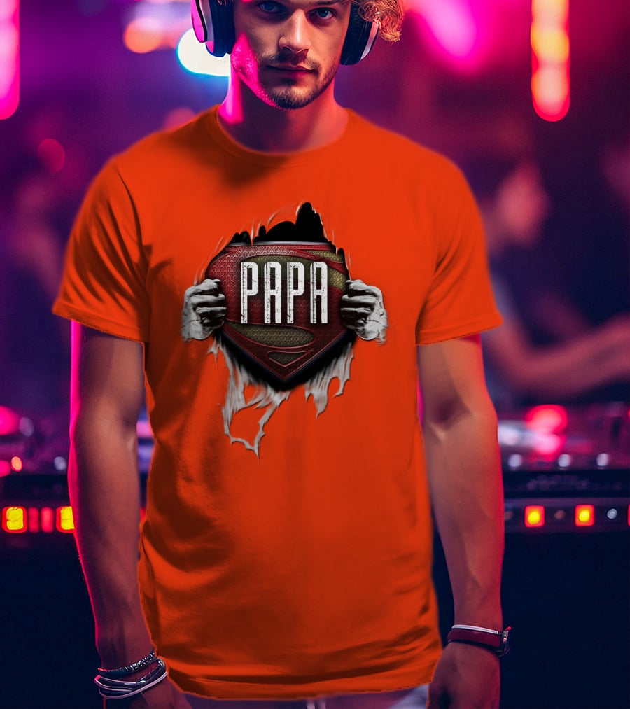 Papa Superman Logo Hero Father's Day T-Shirt
