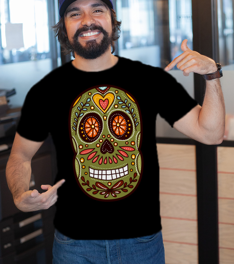 Day Of The Dead Sugar Skull 422 T-Shirt