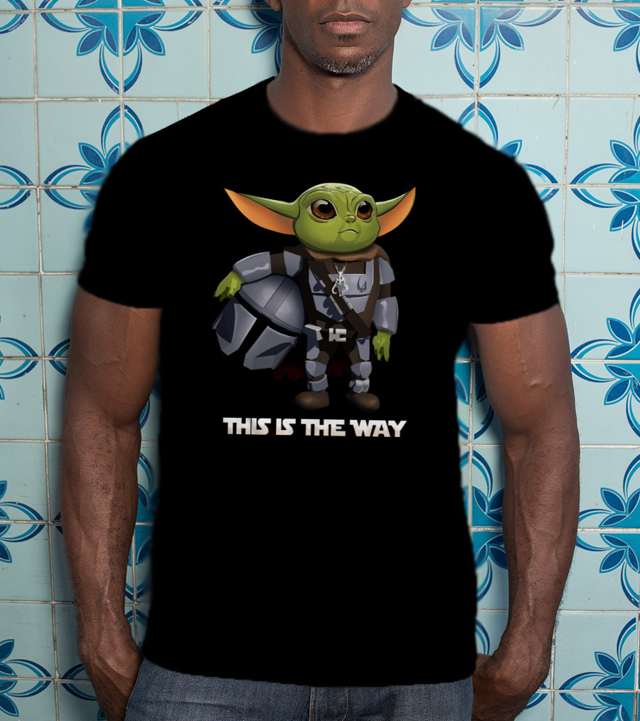 Baby Yoda Armor This Is The Way Mandalorian Helmet T-Shirt