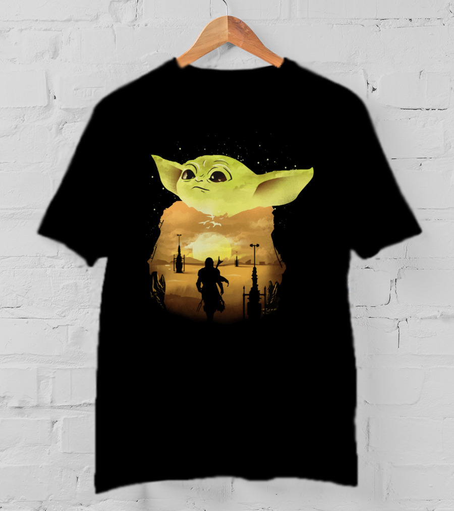 The Child Sunset Silhouette Adventure Scene T-Shirt