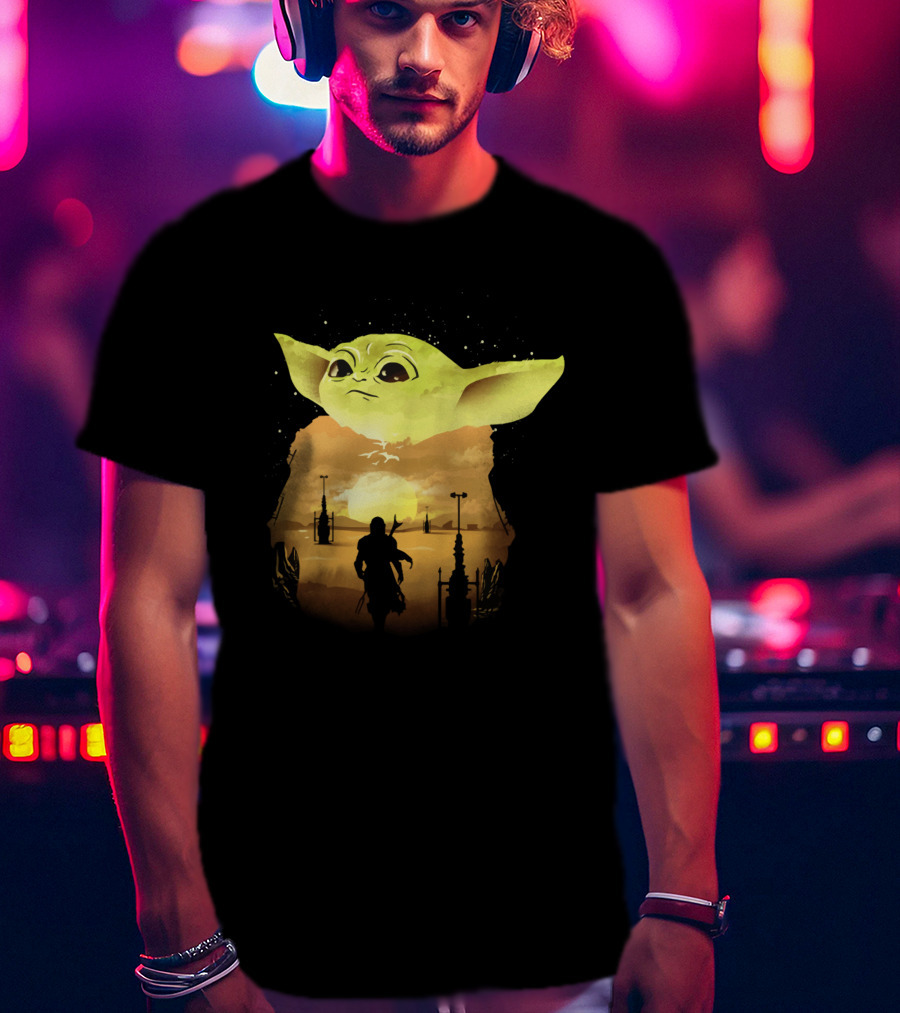 The Child Sunset Silhouette Adventure Scene T-Shirt