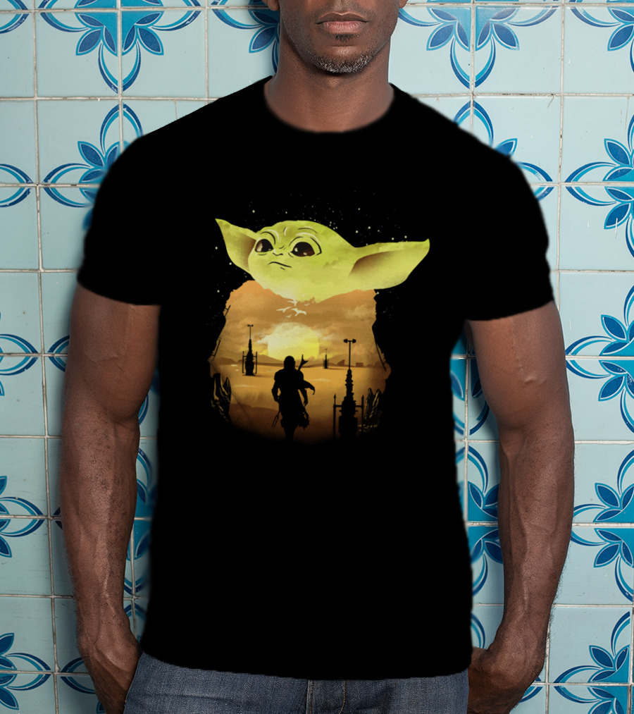 The Child Sunset Silhouette Adventure Scene T-Shirt