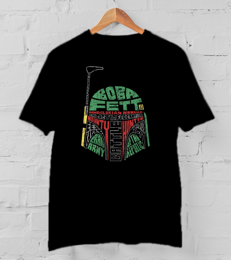 Boba Fett Mandalorian Warrior Galactic Federation Bounty Hunter Battle T-Shirt