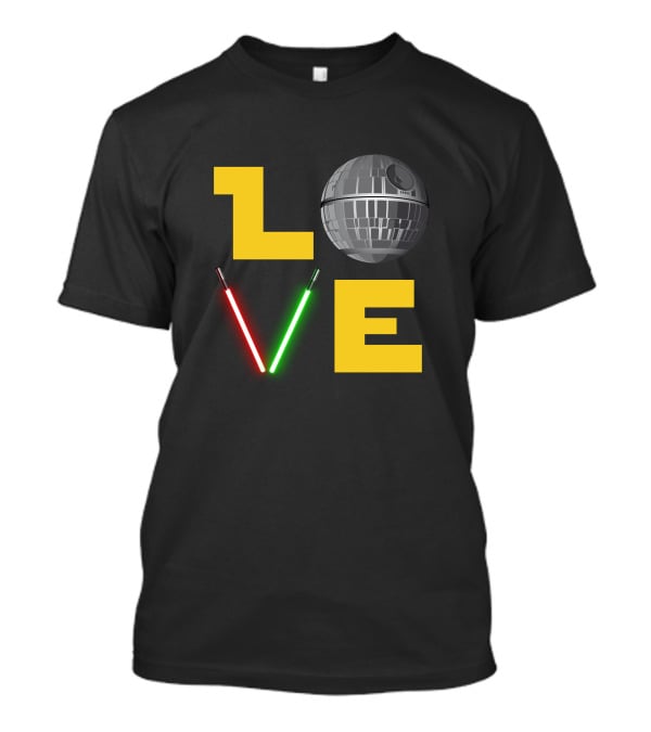 LOVE Star Wars Lightsabers Death Star T-Shirt