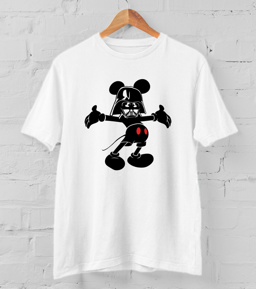 Darth Vader Mickey Crossover Character Fusion T-Shirt