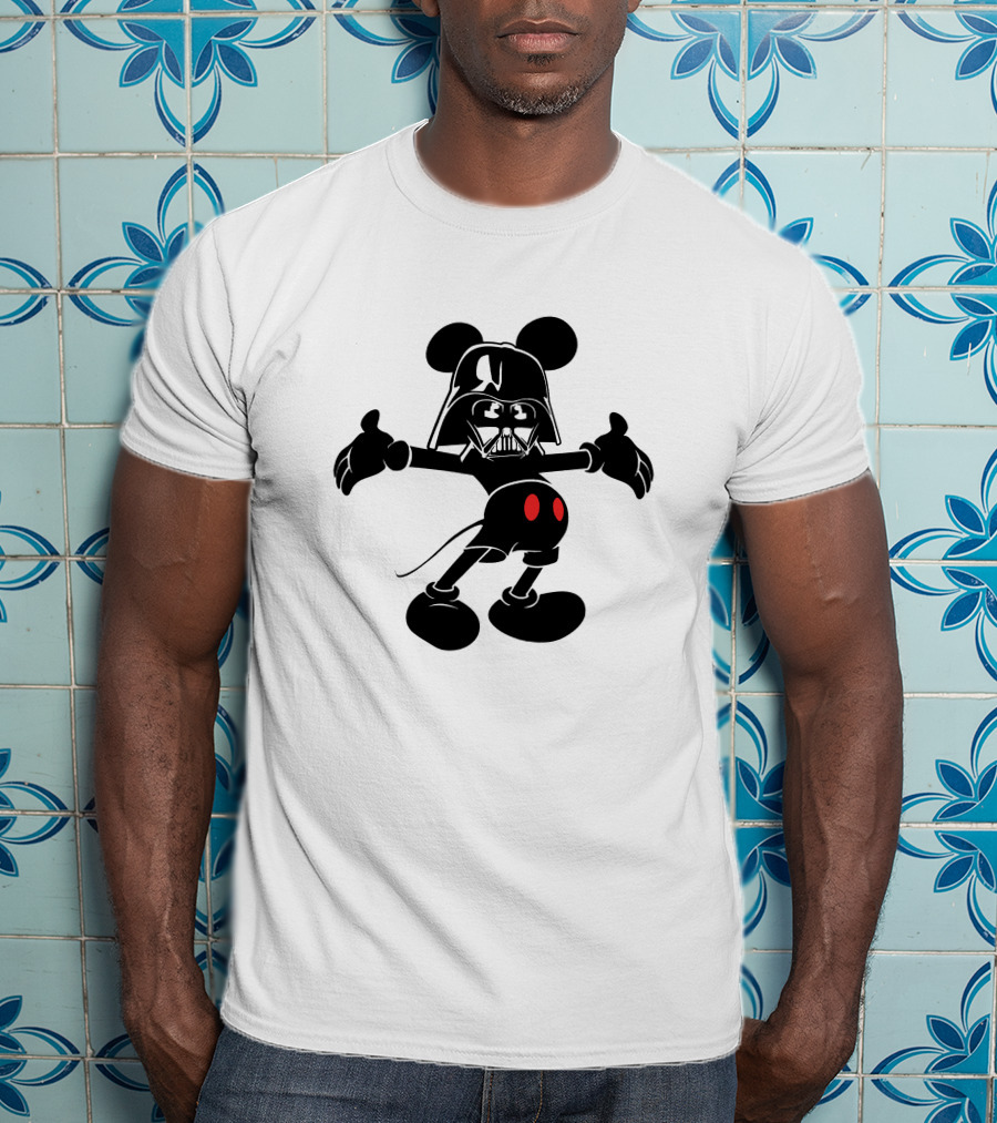 Darth Vader Mickey Crossover Character Fusion T-Shirt