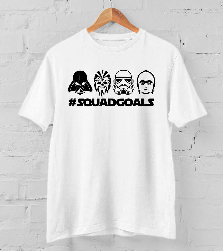 SquadGoals Star Wars Darth Vader Chewbacca Stormtrooper C-3PO T-Shirt