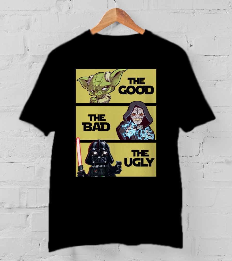 The Good The Bad The Ugly Star Wars Yoda Emperor Palpatine Darth Vader T-Shirt