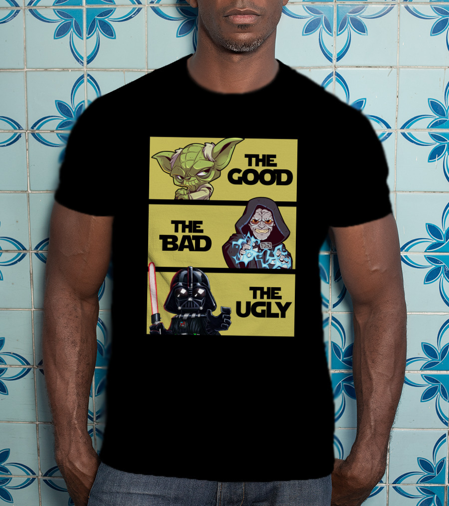 The Good The Bad The Ugly Star Wars Yoda Emperor Palpatine Darth Vader T-Shirt