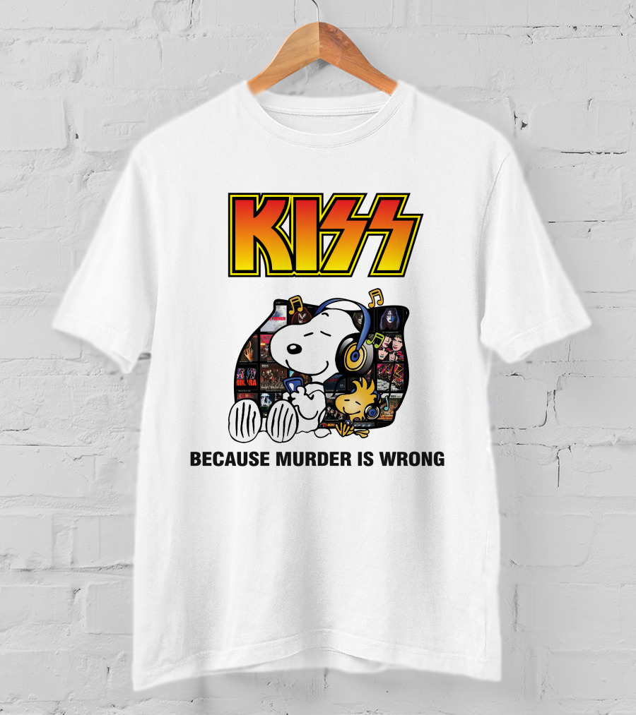 KISS Snoopy Because Murder Is Wrong T-Shirt