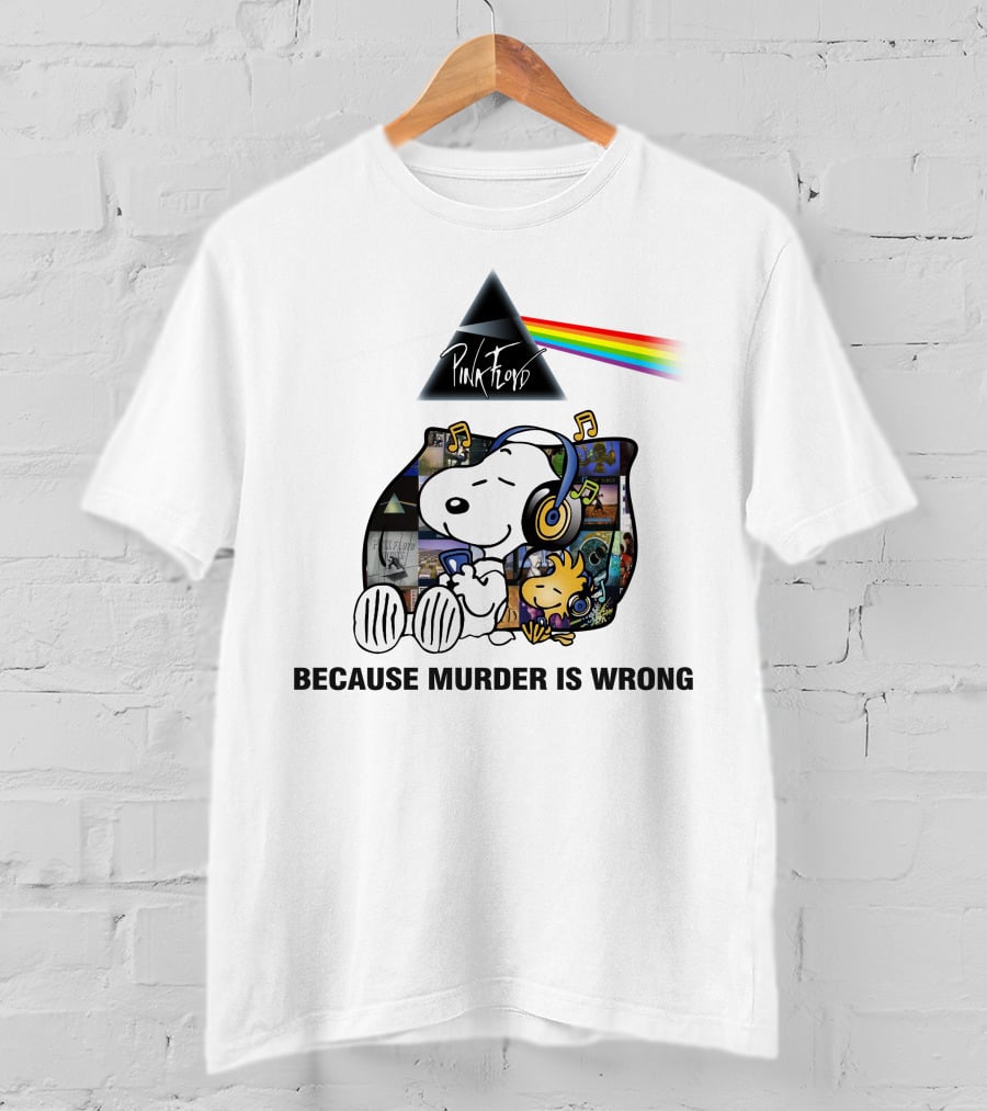Pink Floyd Snoopy Because Murder Is Wrong T-Shirt