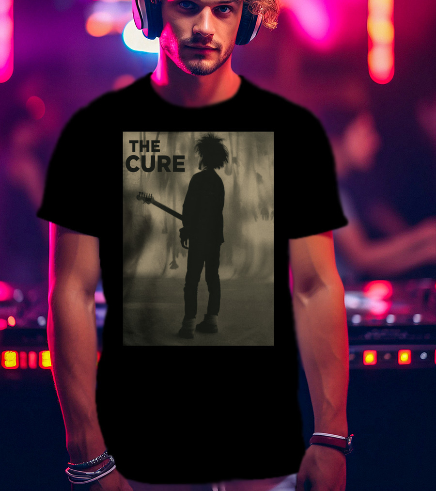 THE CURE Silhouette With Guitar Iconic T-Shirt