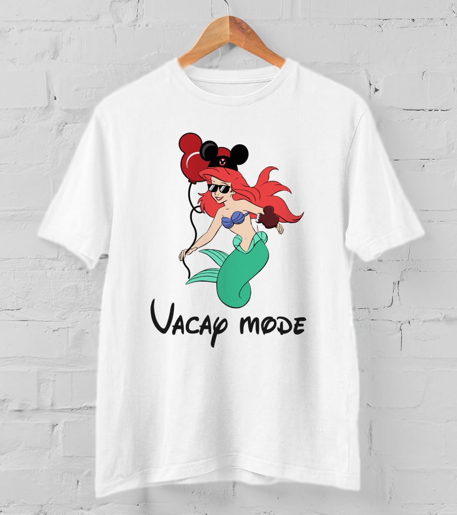 Vacay Mode Little Mermaid With Mickey Balloons T-Shirt