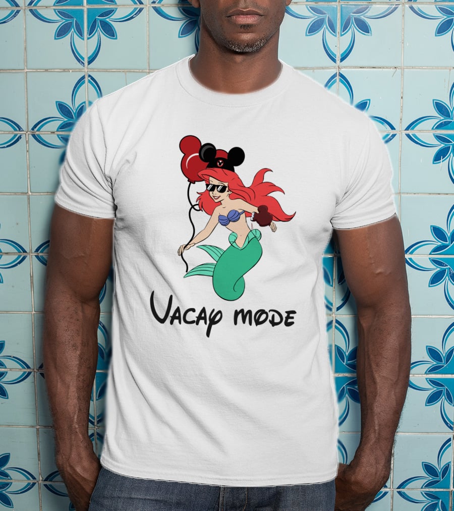 Vacay Mode Little Mermaid With Mickey Balloons T-Shirt