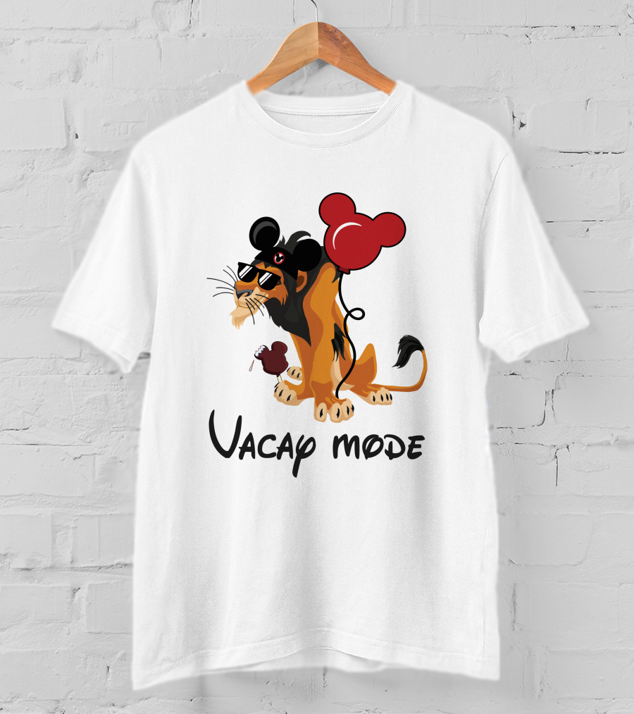 Scar Lion Vacay Mode Balloon Ears Sunglasses Ice Cream T-Shirt