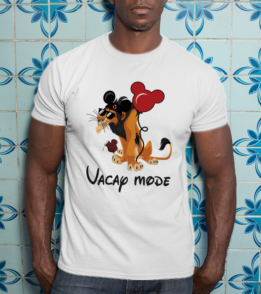 Scar Lion Vacay Mode Balloon Ears Sunglasses Ice Cream T-Shirt