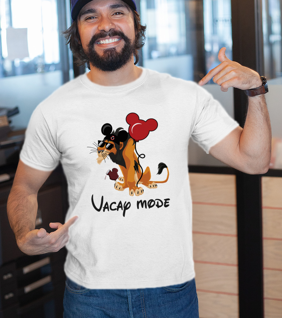 Scar Lion Vacay Mode Balloon Ears Sunglasses Ice Cream T-Shirt