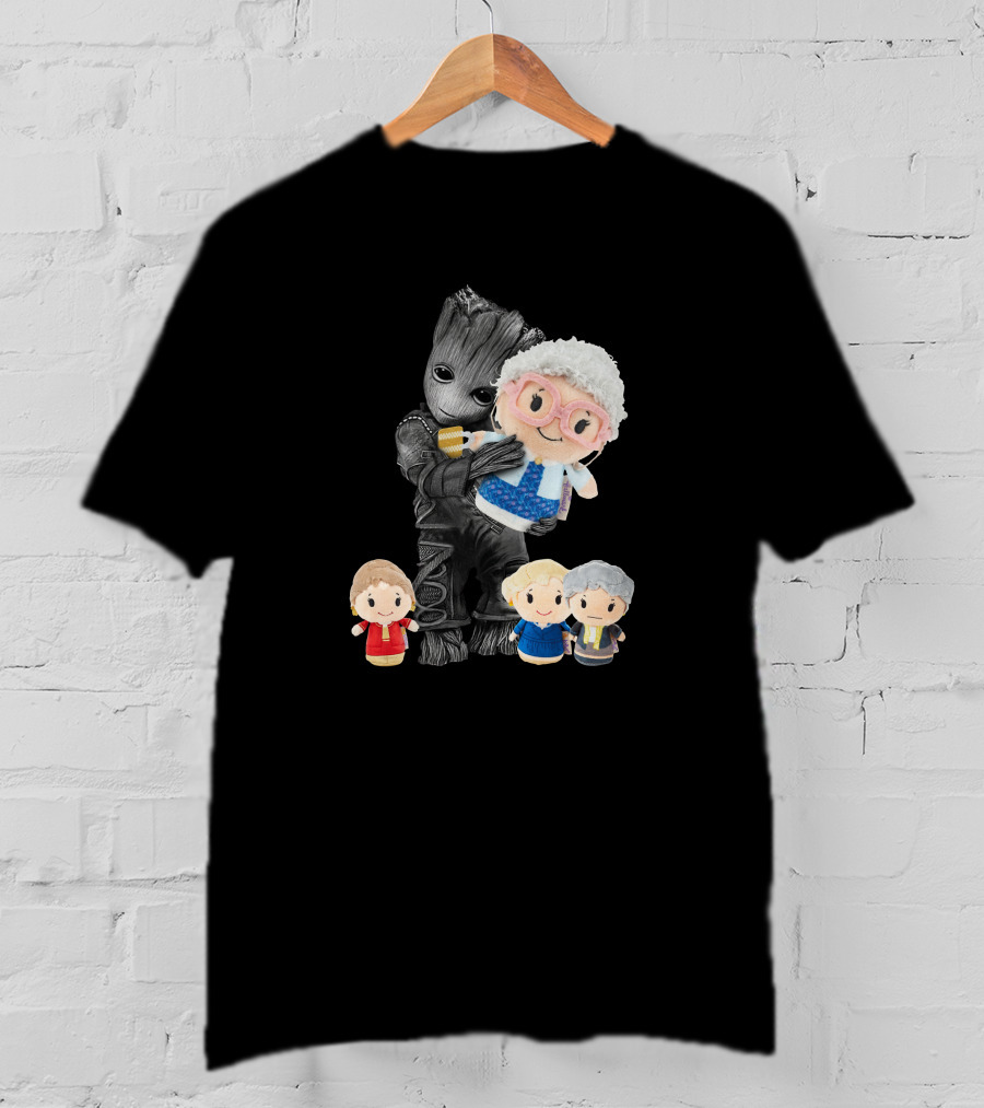 Groot Hugging Golden Girls Characters Plush Toy Collection T-Shirt