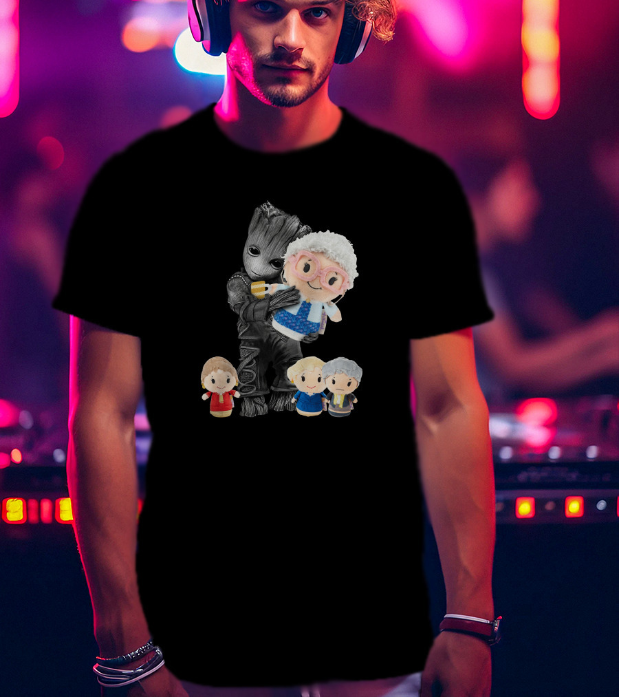 Groot Hugging Golden Girls Characters Plush Toy Collection T-Shirt