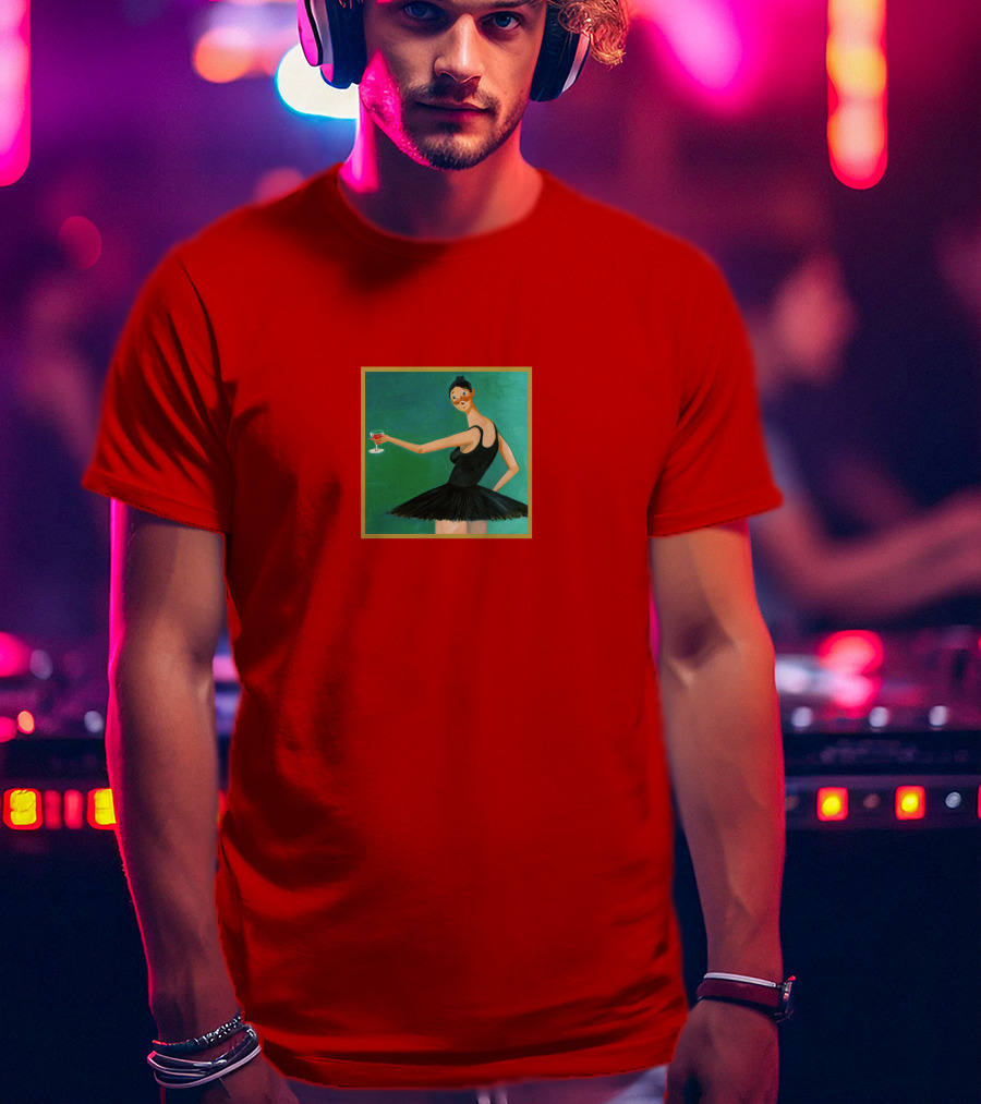 Black Swan With Wine Glass T-Shirt
