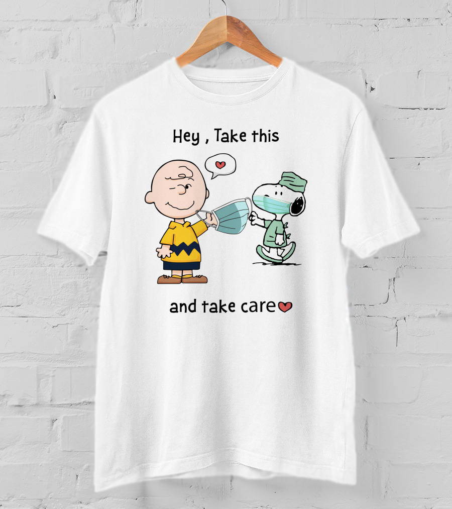 Hey Take This And Take Care Hearts T-Shirt