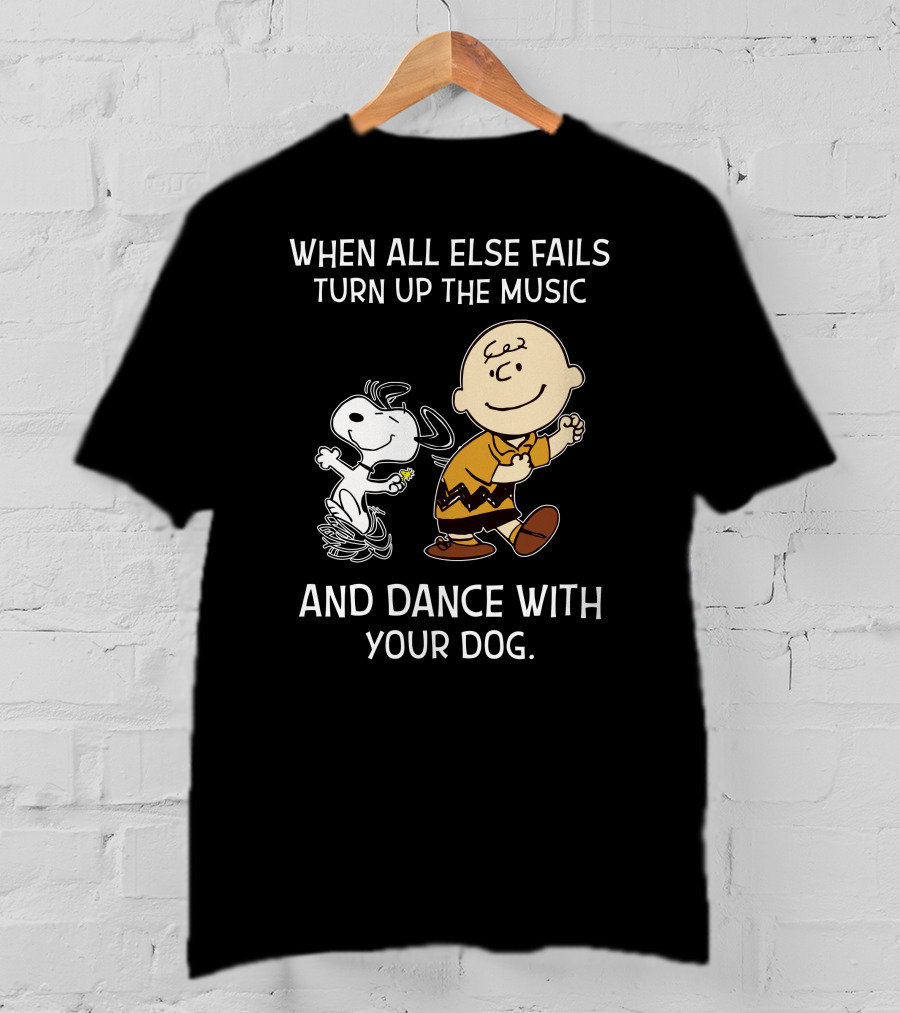 Dance With Your Dog Peanuts Charlie Brown Snoopy T-Shirt